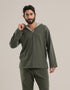 Hooded sweater with long sleeves
